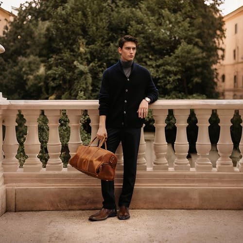 Image of Holy dove Chelsea Boots Men - Genuine Leather,Chelsea Boots for Men with Side Zipper, Casual Slip-On Ankle Boots, Chukka & Oxford Style Dress Boots