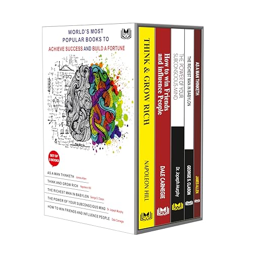 Books For Personal Growth (Set of 5 Books): Think and Grow Rich, How to Win Friends & Influence People, The Power of Your Subconscious Mind, As a Man Thinketh, The Richest Man In Babylon
