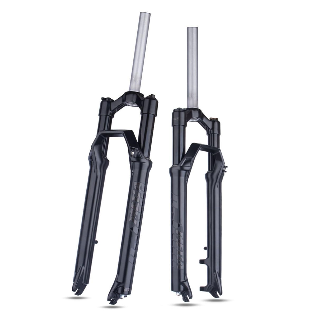 WIQUYBML 27.5/29 In Mountain Bikes Suspension Fork 1-1/8''/28.6mm Straight Steerer Mechanical Front Forks 100mm Trave 9mm QR Manual Lockout Bike