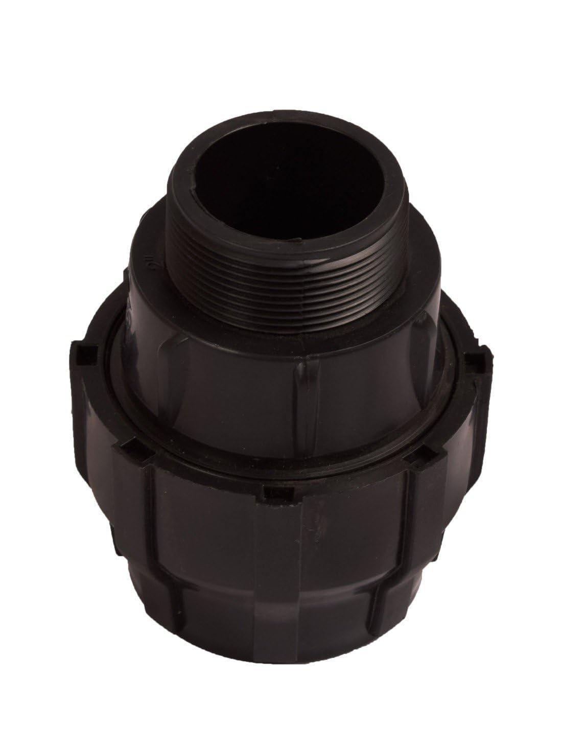 JARDIN202 - Enlace Rosca Macho de Polietileno para Tubería de Riego por Goteo - Varias Medidas | 90mm x 3" (Pack 5 uds)