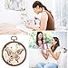 10 Pcs Round Embroidery Hoops Frame, Adjustable Circle Embroidery Hoop Ring, Circle Rubber Hoops Ring Display Ornament Imitated Wood Frame Kits for Craft Sewing DIY Hanging Gifts