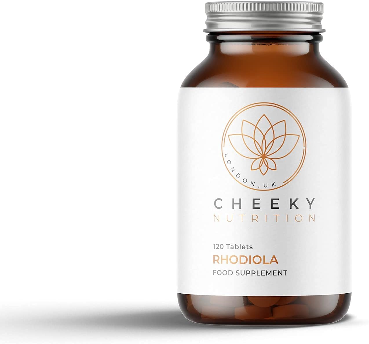 Cheeky Nutrition Rhodiola Rosea Extract - Stress Relief, Focus, Brain Health, Energy & Anti Fatigue Supplement - 120 Tablets - Vegan - High Strength 1000mg