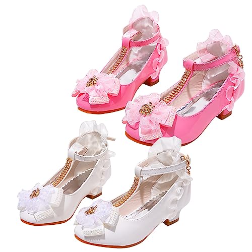 Girls High Heeled Leather Shoes Dress Shoes Big Children Performance Shoes Shoes2
