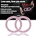 Snsnlent 2 Pack Car Engine Start Stop Decoration Ring Pink, Crystal Decorative Ring Sticker Car Interior Accessories for Women, Automotive Pushbutton Switches Decorative Rings