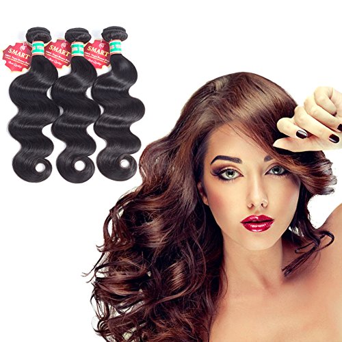 3 Bundles Body Wave 8A Human Hair 100% Unprocessed Brazilian Virgin Human Hair Weft Extension Natural Color (14'' 16'' 18'')
