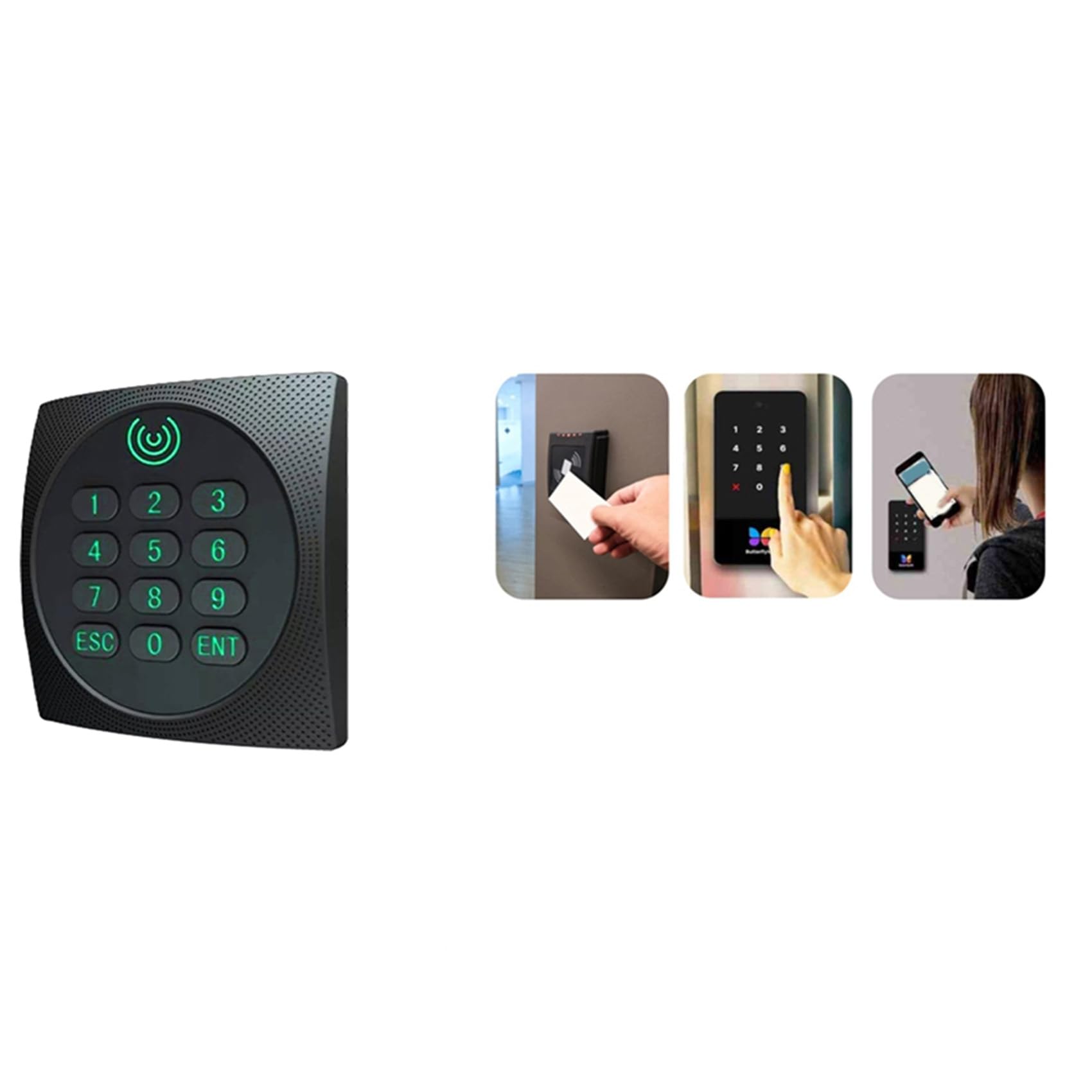2X KR602M Wiegand 34/26 Bit RFID Reader 13.56Mhz Mi Reader per il Controllo Degli Accessi Supporta La Password NFC Della Carta con Tastiera LED