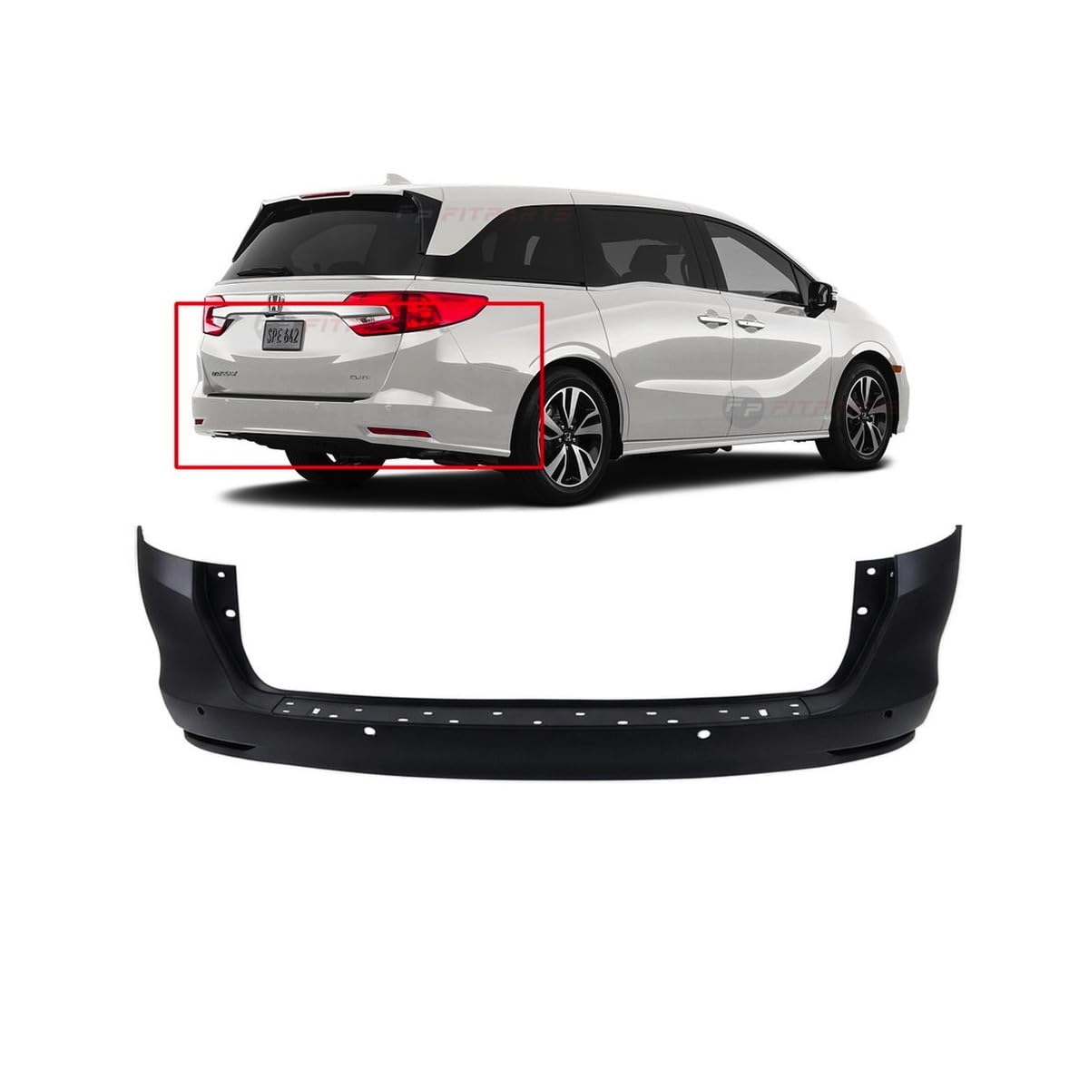 FitParts Compatible with Honda Odyssey 2018–2024 Rear Bumper Cover