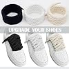 Rope Shoe Laces, Black Thick Rope Shoelaces for Air Force 1 AF1 Sneakers Designer Jumbo Big Chunky Fat Shoe Laces