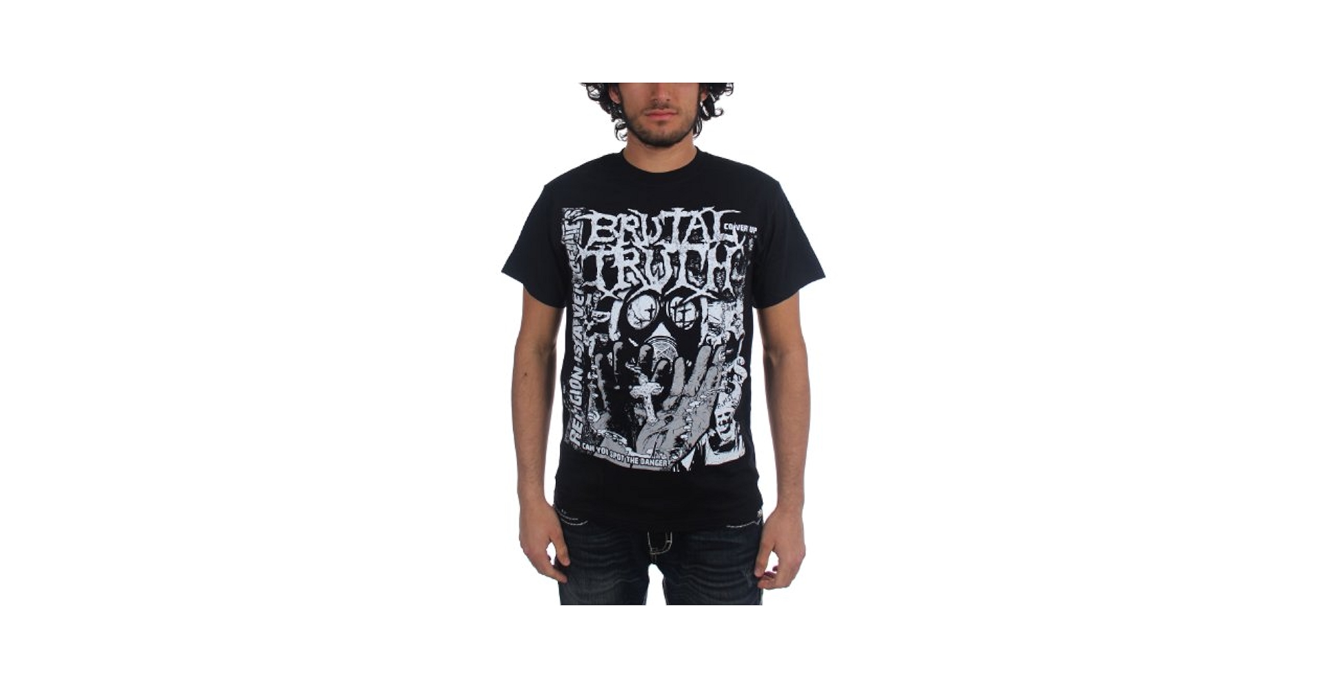 Brutal Truth - Mens Religion T-Shirt in Black, Large, Black