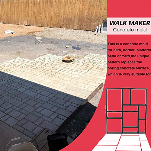Anothera 17.5\"x15.5\"x1.5\" 2Pack Concrete Molds Reusable Walk Path Maker Paving DIY Path Garden Yard Patio Mold (10-Grid)