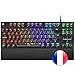Mars Gaming MKXTKLRFR, Teclado Mecánico RGB LED, Switch Rojo, Francés