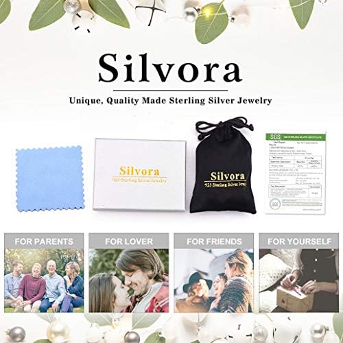 Silvora Saint Christopher/Saint Michael Medal Necklace, Sterling Silver Chic Saint Patron Pendant Jewelry Virgin Mary/Saint Benedict/Elizabeth  Coin Charms for Women Men