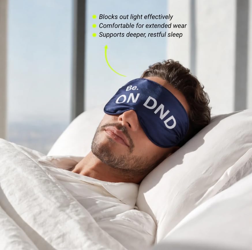 Image of Be. ON DND Sleep Mask for Deep, Uninterrupted Sleep | Soft & Comfortable Eye Mask | Blocks Light Effectively | Ideal for Nighttime Wind-Down & Travel