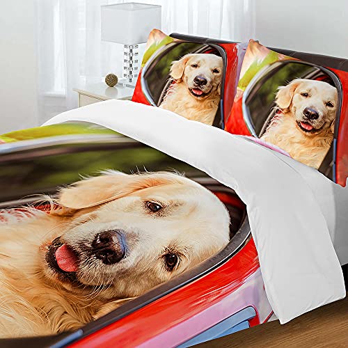 Housse de couette chien microfibre douce et parure lit - 4