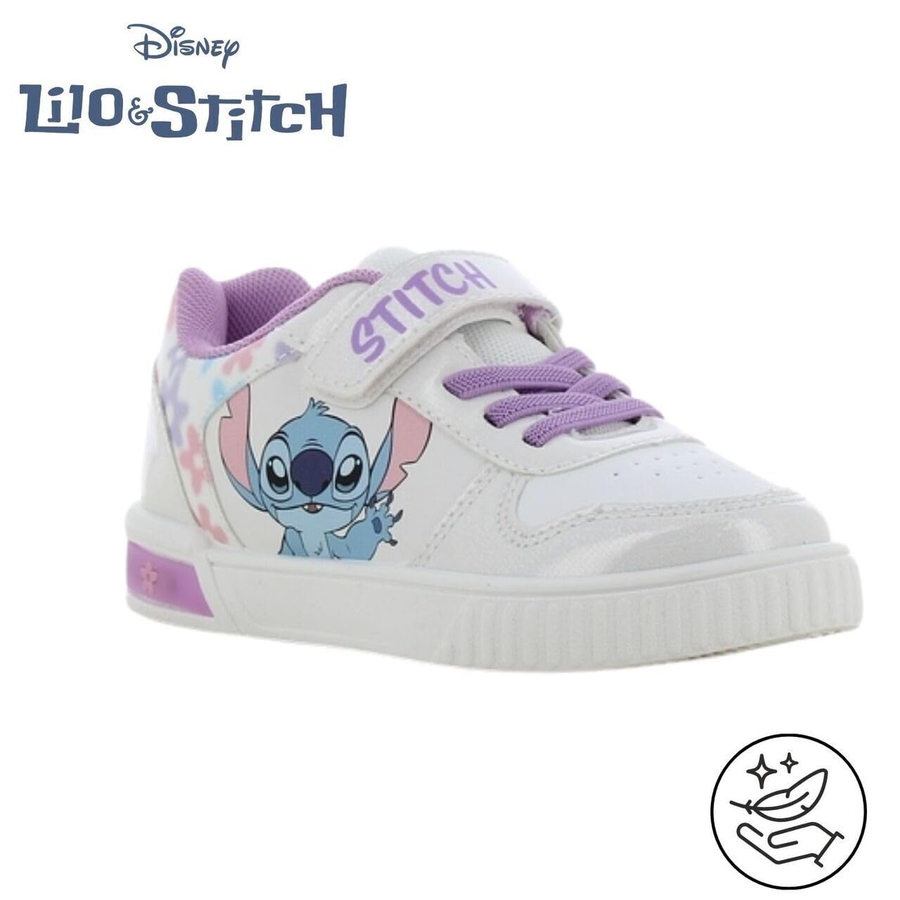 Leomil Lilo & Stitch Baskets Lumineuses pour Filles Chaussures Enfants, Idéal pour l'école et Les Loisirs