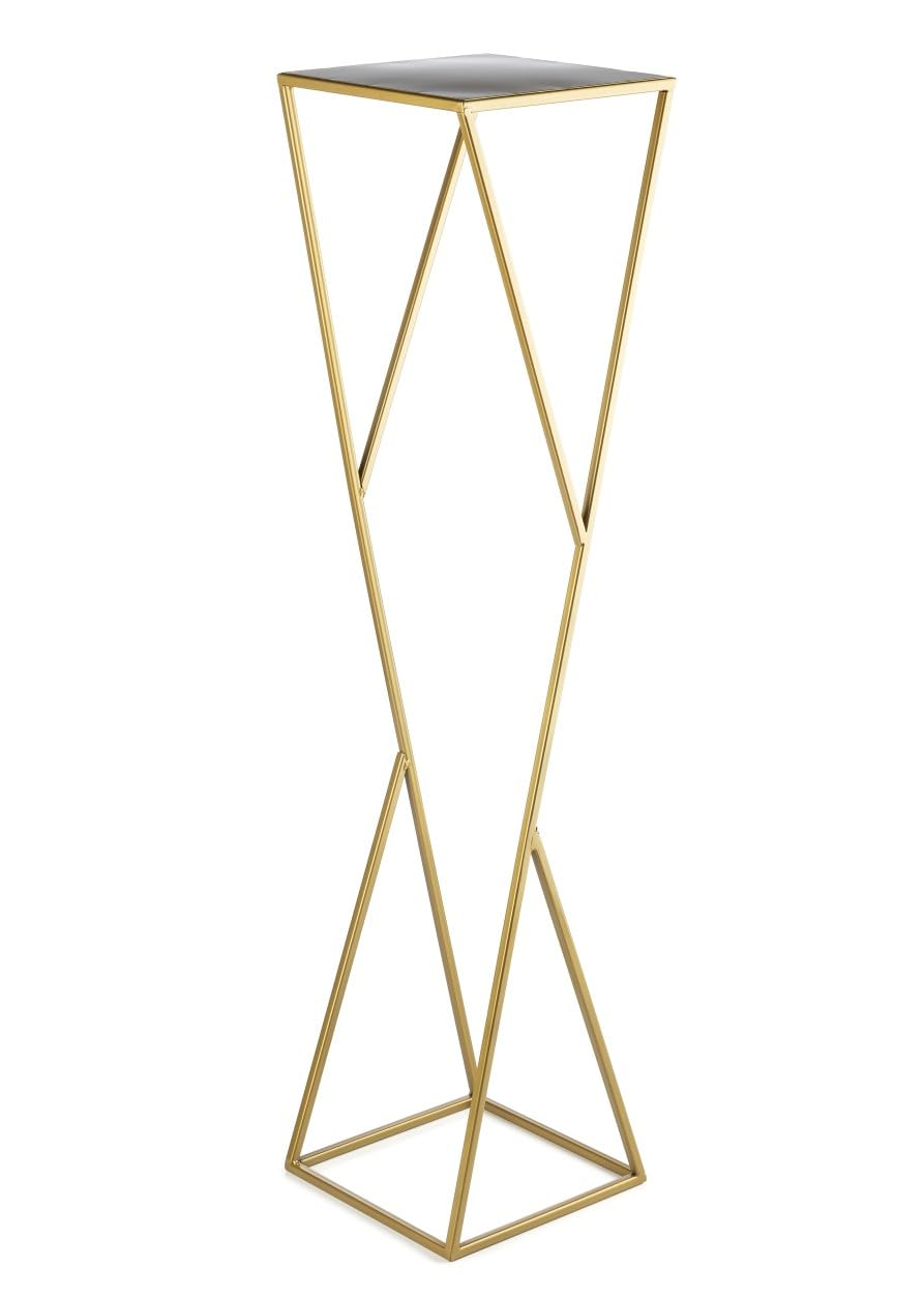 Blumenständer Metall 100 x 24 cm - Solider und Minimalistischer Blumenhocker - Gold Pflanzenständer für die Hausdekoration wie Salon oder Schlafzimmer