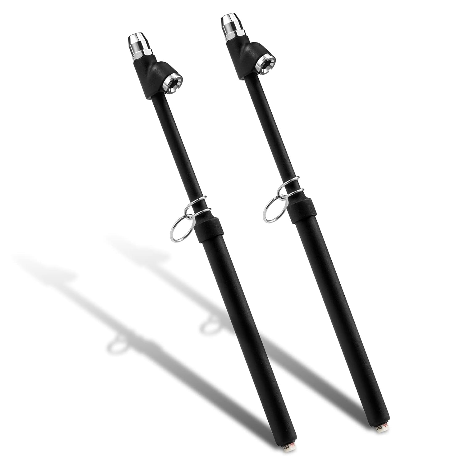 CZC AUTO Tire Pressure Gauge Heavy Duty Air Pressure Tire Gauge, Straight-on Foot Dual Head Chucks, Black Painting, 10-150PSI 100-1000KPa for Semi Truck Car RV Van(2 Pack)