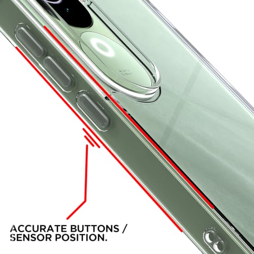 Image of Outlouders Back Cover for iQOO Z9s 5G / Vivo V40e 5G 5G Clear Transparent PC + TPU Bumper Case with Raised Edges for Shockproof Protection (Transparent)