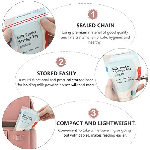 Toyvian Sacos de Leite Em Pó 25 Unidades Descartáveis â€‹â€‹De Fórmulas Recipientes de Armazenamento