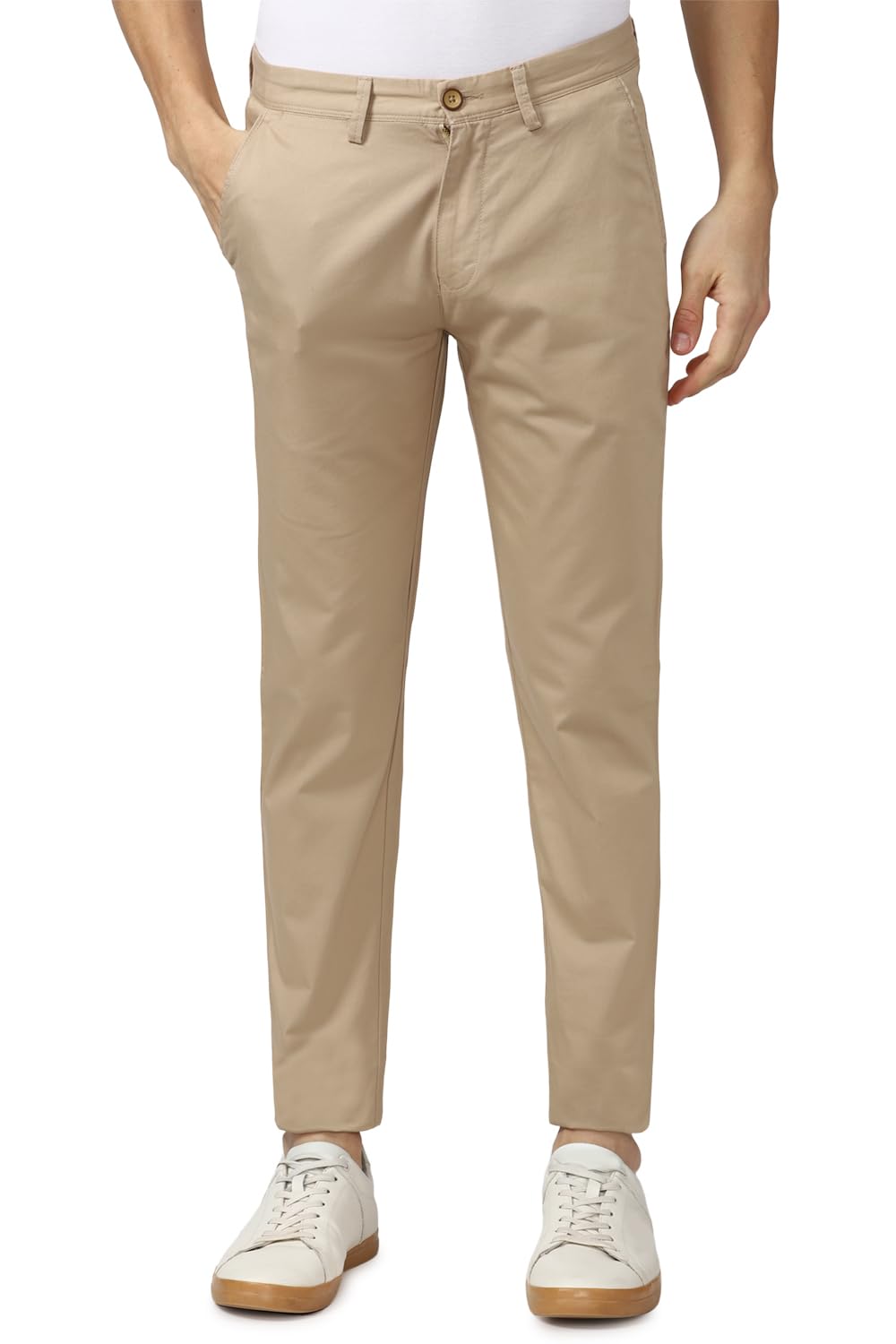 Peter England Men Slim Casual Pants