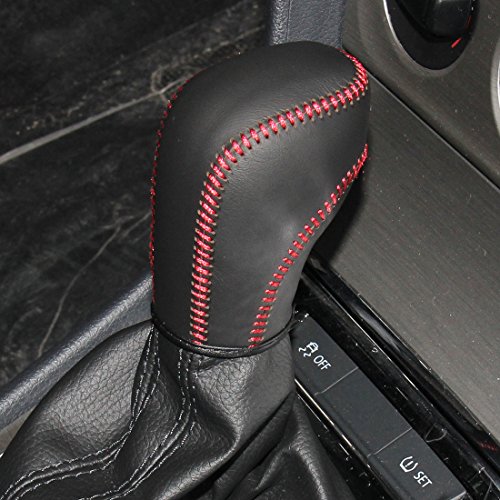 Loncky Auto Car Leather Gear Shift Knob Cover For Vw Golf Jetta Passat Tiguan Touareg Beetle Gli Eos Cc Golf Tdi E-Golf Golf Sportwagen Jetta Hybrid Golf R Golf Gti Jetta Sportwagen Accessories #TOP4