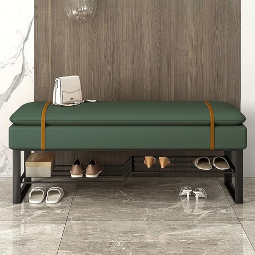 Banc de pied de lit pour chambre éliminant le désordre avec son assise verte
