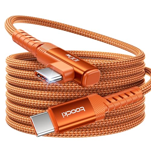 toocki Cable USB C Charge Rapide 3M 100W Câble Type C Coudé 90 Degrés, Nylon Tressé Compatible avec iPhone 17 16 15 Pro Plus Max Air, MacBook Air, Galaxy...