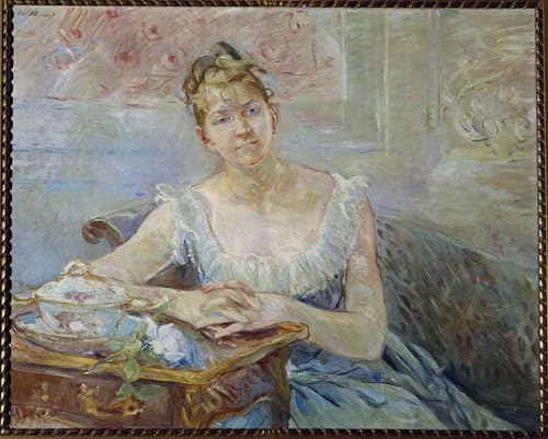 Affiche Impression d'art Portrait de Louise Riesener Berthe Morisot image sur toile 60x90cm