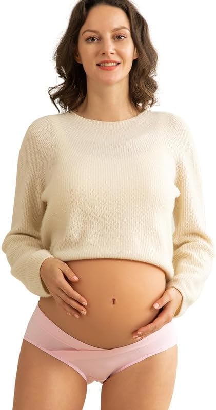 Angelhood 6 Pack Womens Cotton Maternity Underwear,Healthy Maternity Pregnancy Panties Postpartum Mother Under Bump Underwear - Image 2