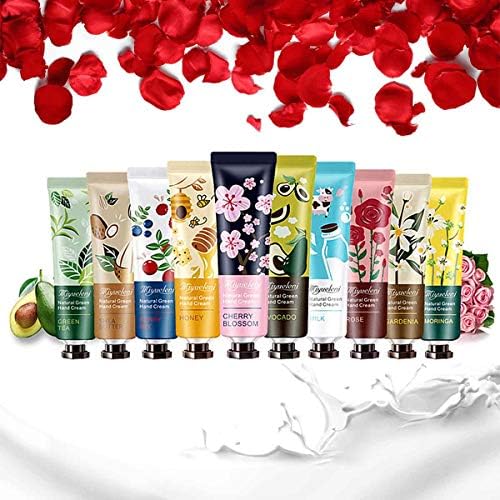 DiriUK Plant Fragrance Hand Cream, 10 x 30ml Mini Hand Cream Gift Set, Daily Moisturising Hand Cream Working Hands, Deeply Hydrating & Nourishing Non-Greasy Natural Aloe And Vitamin E