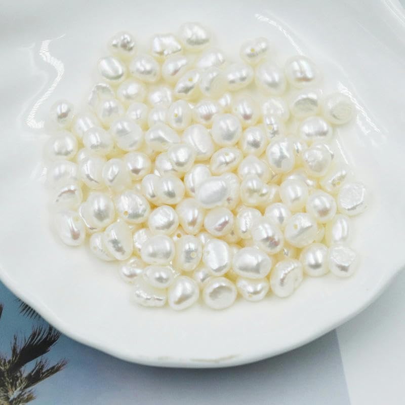 CEMELI 10 PZ 4-7 MM Nero Rotondo Piatto Barocco Irregolare Perle D'acqua Dolce Coltivate Naturali Perline Per Fare Gioielli Bracciale Con Perle Vere