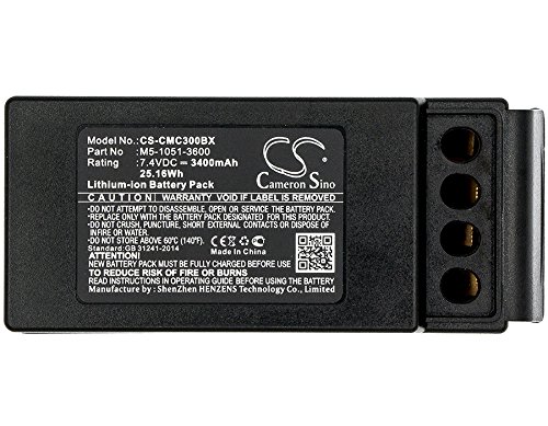 Cameron Sino Li-ion 7.40V 3400mAh/25.16Wh Battery Compatible With Cavotec M5-1051-3600, Fits Cavotec M9-1051-3600 EX, MC-3, MC-3000