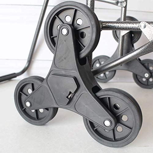 Faltbarer Einkaufswagen mit Hockersitz – kompakter Zugwagen für Treppen & Lebensmittel, vielseitiger Trolley für einfachen Transport, geringes Gewicht und Design – Bild 5