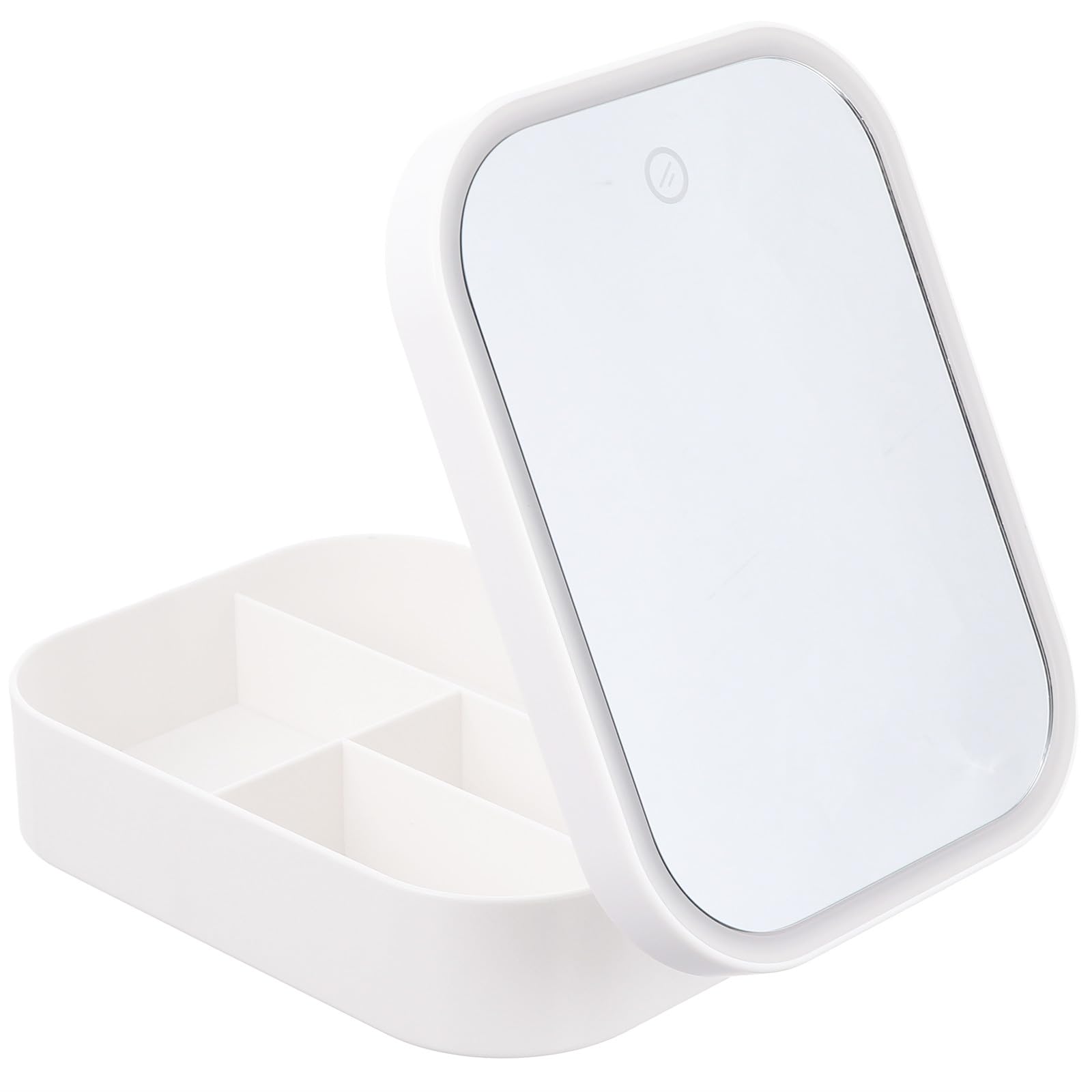 Miroir cosmétique illuminé au design compact et finitions épurées