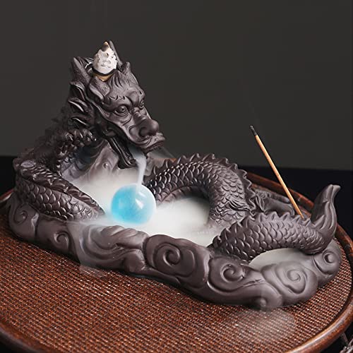 Dragon Backflow Incense Burner Waterfall Incense Holder Dragon Creative Smoke Incense Cones Decoration Incense Burner Ornamen For Home Office Yoga Temple #TOP18