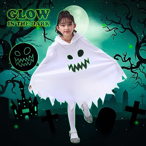Girls Warm Jacket Children's White Glowing In Night Cloak Halloween Party Dressing Xmas Gifts2