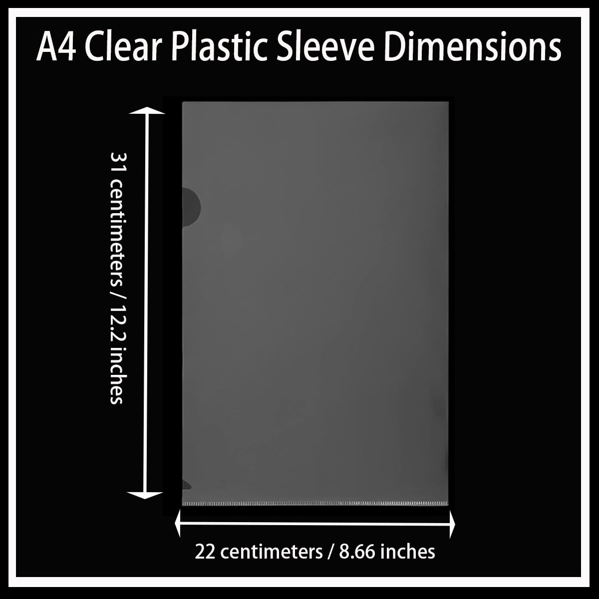 50 Pack A4 Plastic Sleeves,180-Micron Heavyweight Plastics Sleevess for A4 Paper,Plastic Sleeves,Suitable for Home,School,Business,Project,and Archival Use. - Image 2