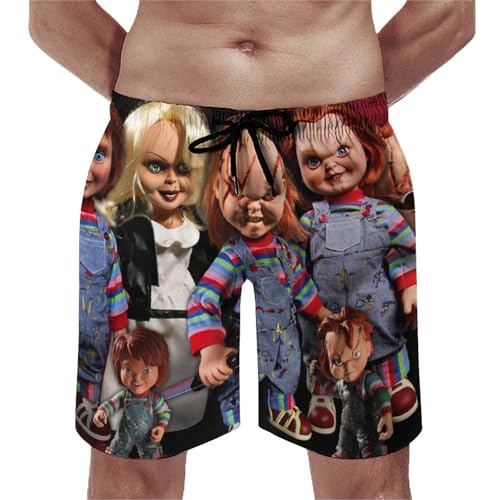 Men's Beach Chucky Shorts Swimwear Bathing Suits with Pockets