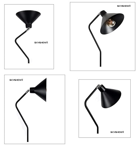 Luminária Piso Thor Skyshow® Abajur Chão Coluna Sala Quarto (preto)