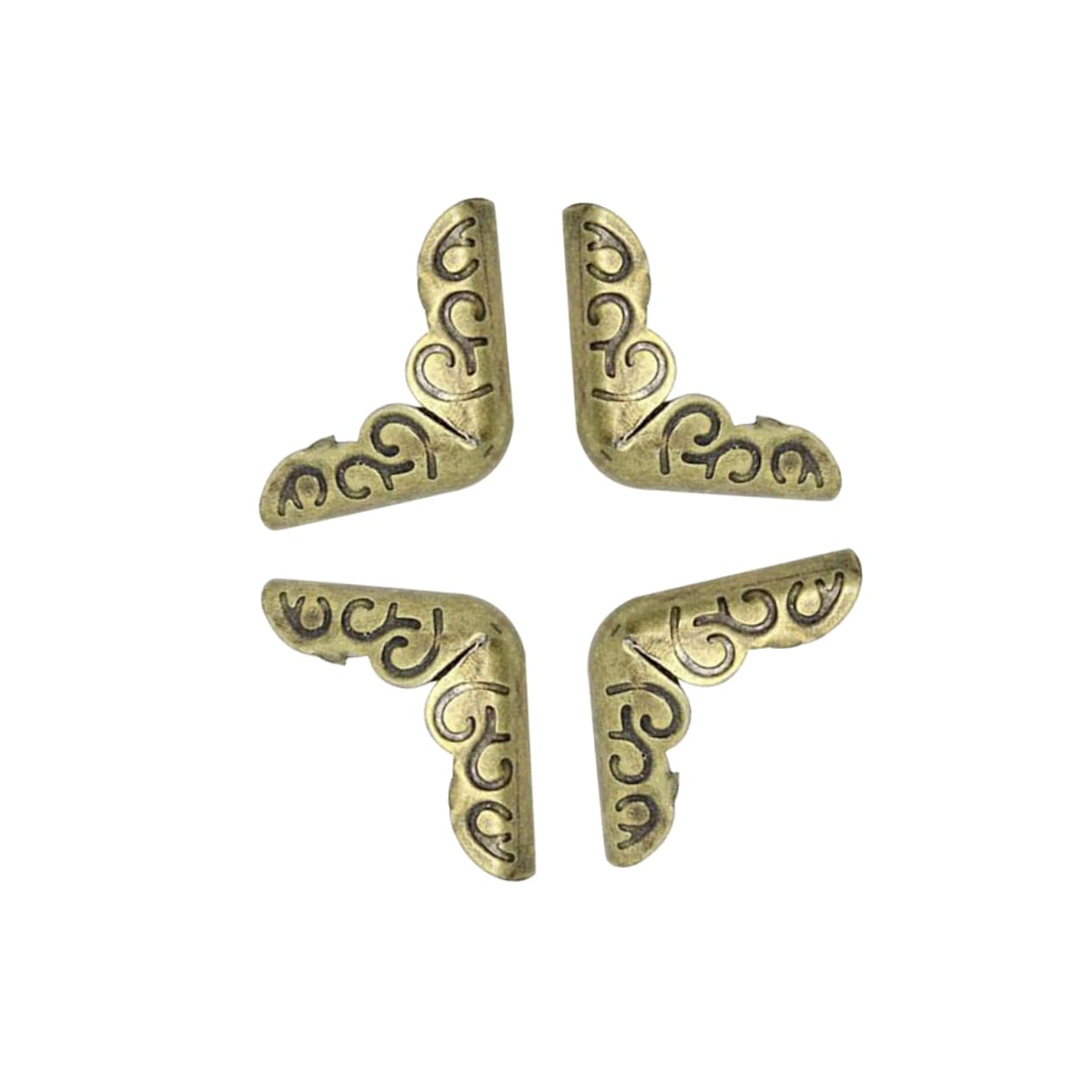 Uonlytech 14mm Metal Photo Album Corners 60pcs Scrapbook Corner Protectors for Vintage Notebook Care