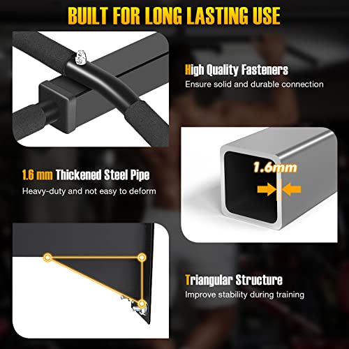 Gymax Pull Up Bar, 440Lbs Wall Mounted Pull Up Bar With 3 Grip Positions, Strength Training Chin Up Bar Station, Multi-Gripl Upper Body Fitness Workout Bar #TOP4