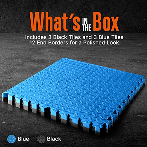 SQUATZ Thick Puzzle Exercise Mat Foam Interlocking Tiles Protect Floors from Gym Equipment Exercise, Durable Non-Skid Texture, Kid Baby Family Safe Easy to Assemble miniatura 2
