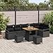 INLIFE Garten-Sofa-Set mit Kissen 9 pcs Schwarz 80 x 80 x 71 cm,Möbel,Gartenmöbel,Garten... KG,3364489