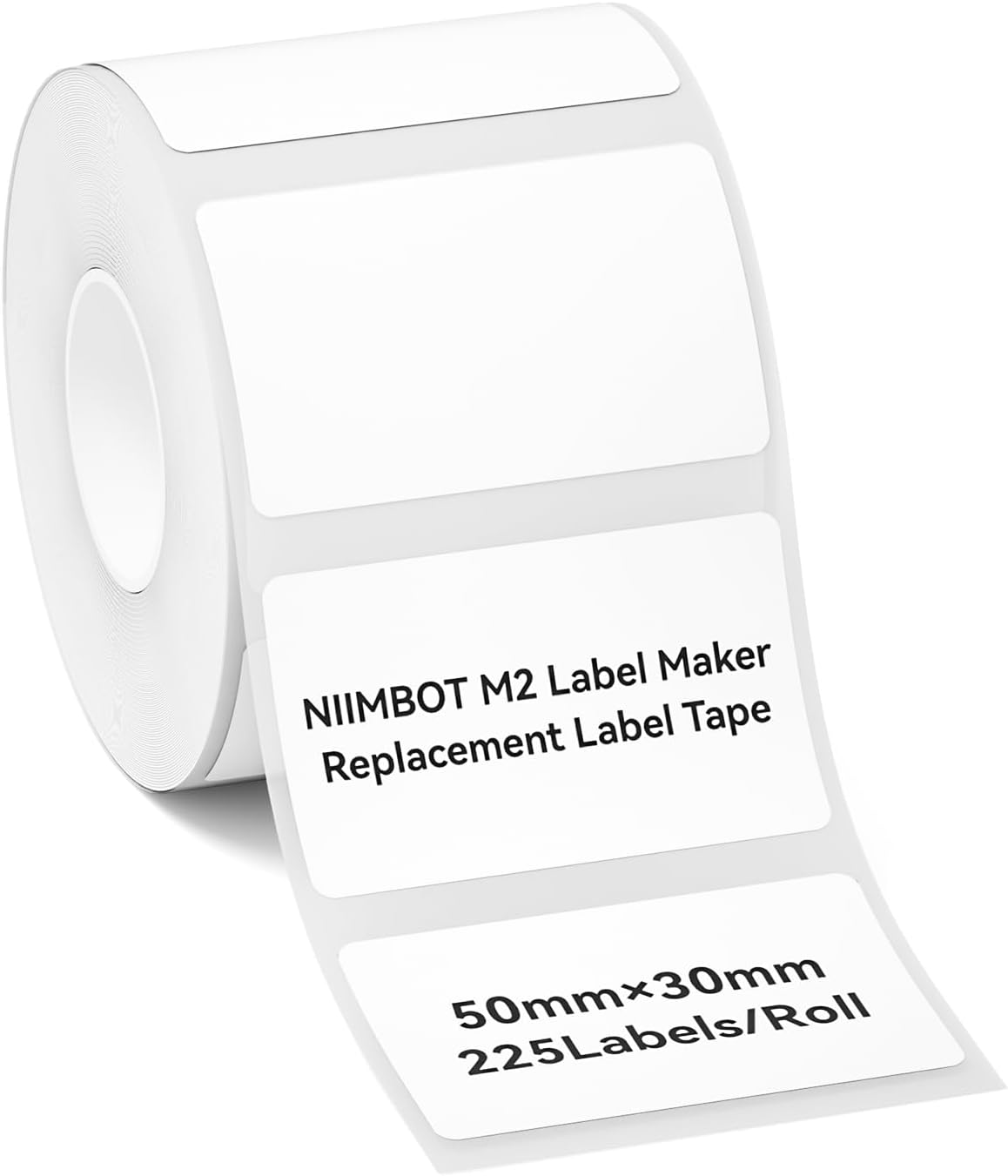 NIIMBOT M2/M3 Thermal Transfer Labels 1.97''x1.18'', for M2/M3 Label Maker, PET Material, Waterproof and High-Temperature Resistance, Long Storage Time, White Label Tape(50x30mm-225)