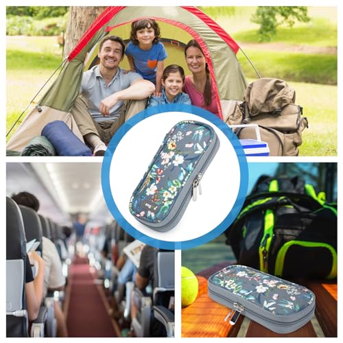 Image of YOUSHARES Insulin Cooler Travel Case - Portable Refrigerated Medicine Case for Insulin Pen, Medication and Diabetic Supplies with 2 TSA Approved Ice Pack