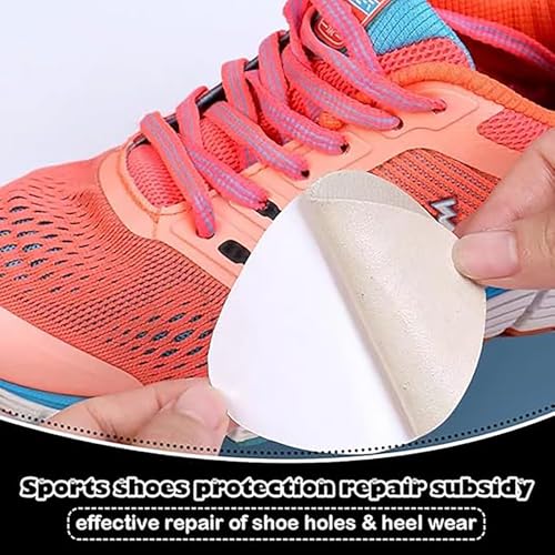Image of 18 Pcs Self-Adhesive Shoe Repair Patches for Quick Fixing, Shoe Glue Sole Repair, Fabric for Sneakers and Boots(Black White Blue)