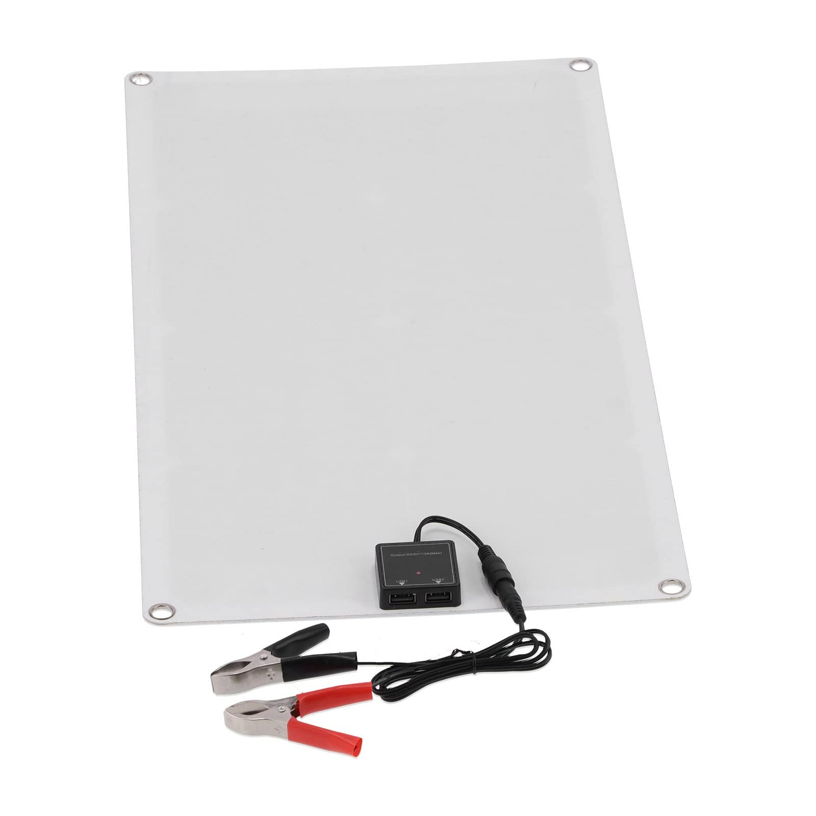 Kit Caricabatterie per Pannello Solare, Modulo Fotovoltaico Monocristallino 12V 24V 25W con Cavo di Prolunga per Controller di Carica 30A, Kit Caricabatterie Solare Portatile Fuori