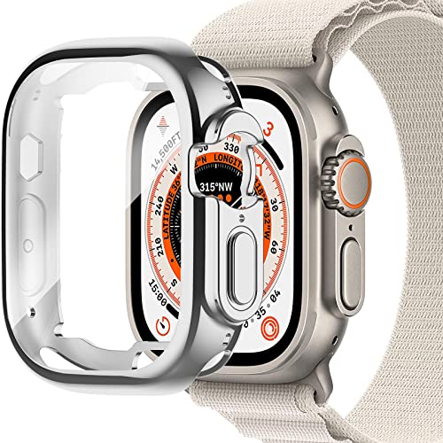 MIiimall Compatible with Apple Watch Ultra 2 49mm Case with Built-in Screen Protector, Soft TPU Shell Anti-Scratch