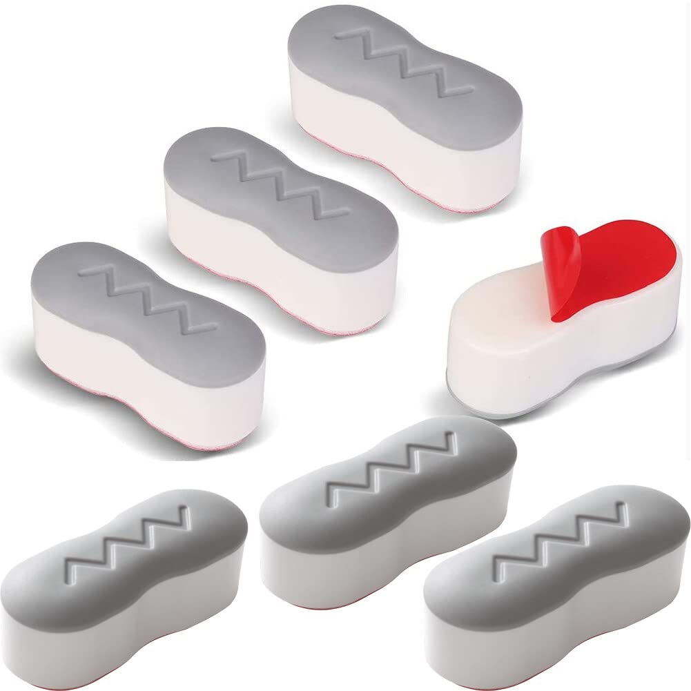 Amortisseur Universel WC,18 PCS Tampons Pour Abattant De WC,Tampon Universel Pour Siège DeTWC, Tampon De Siège De Toilette, Pour Les Hôtels Familiaux(Blanc