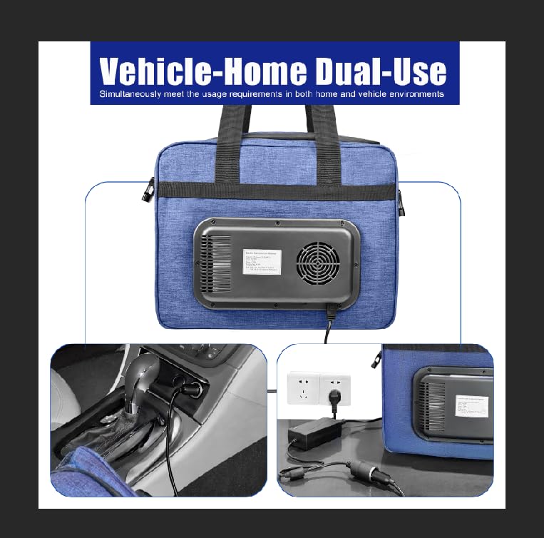 Image of Electric Cooler Bag, Portable Electric Cooler, Foldable Heater Bag, Powered 12 Volt AC /DC Compatible, for Cooling Pre-Cooled Food & Drinks